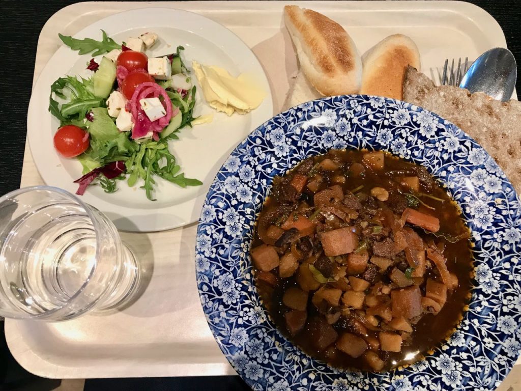 お昼に食べたヘラジカのスープ